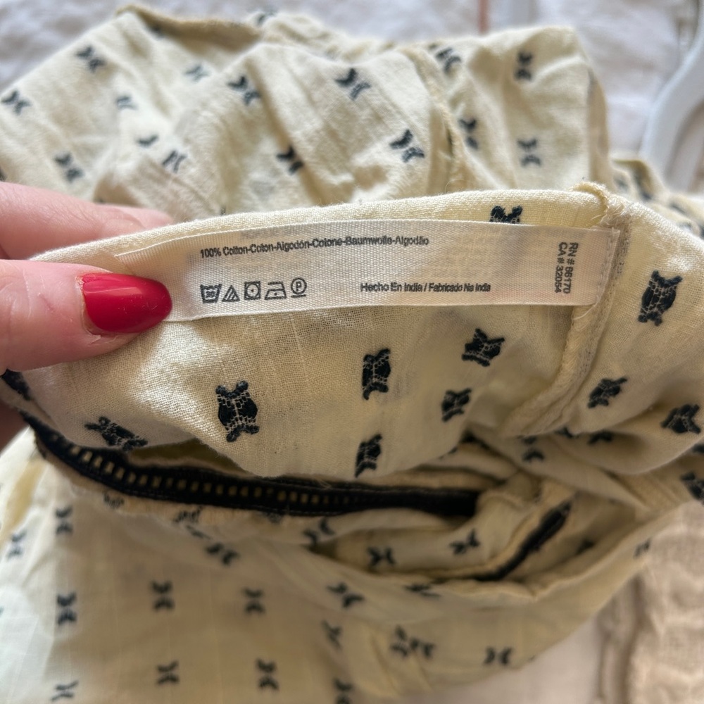 Free People Cotton Cream Jumpsuit with Black Pattern - Picture 10 of 11